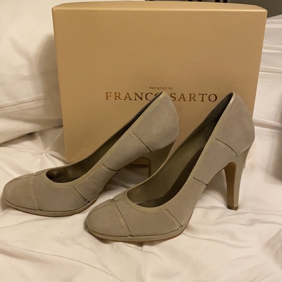New in the box - Franco Sarto heels suede w leather detail - Picture 2 of 6